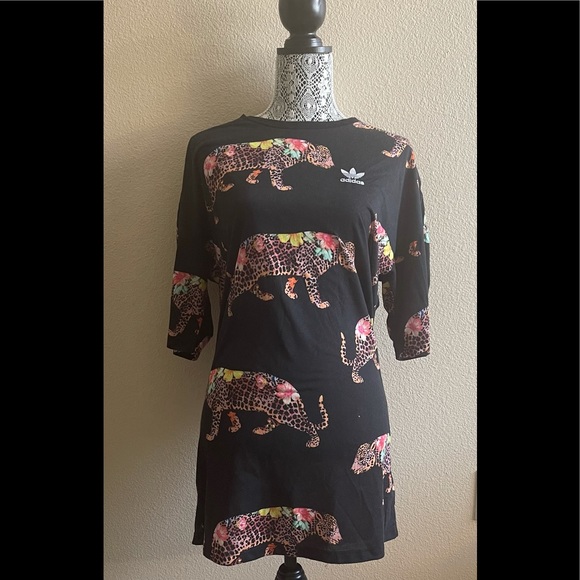 Rare Adidas X Farm Oncada leopard print dress S - Picture 2 of 4